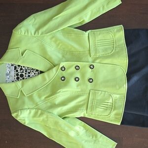 Green and Black Tahari SZ 4P Skirt Suit Set